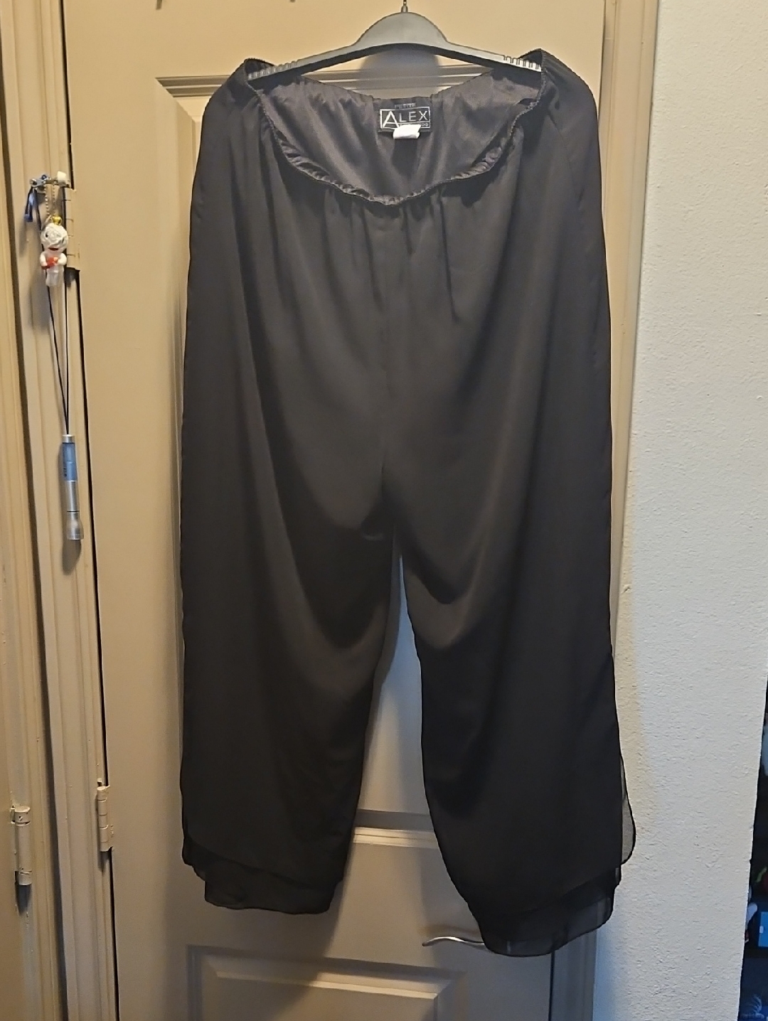 Alex Evenings Petite Black Satin Lined Evening Skirt